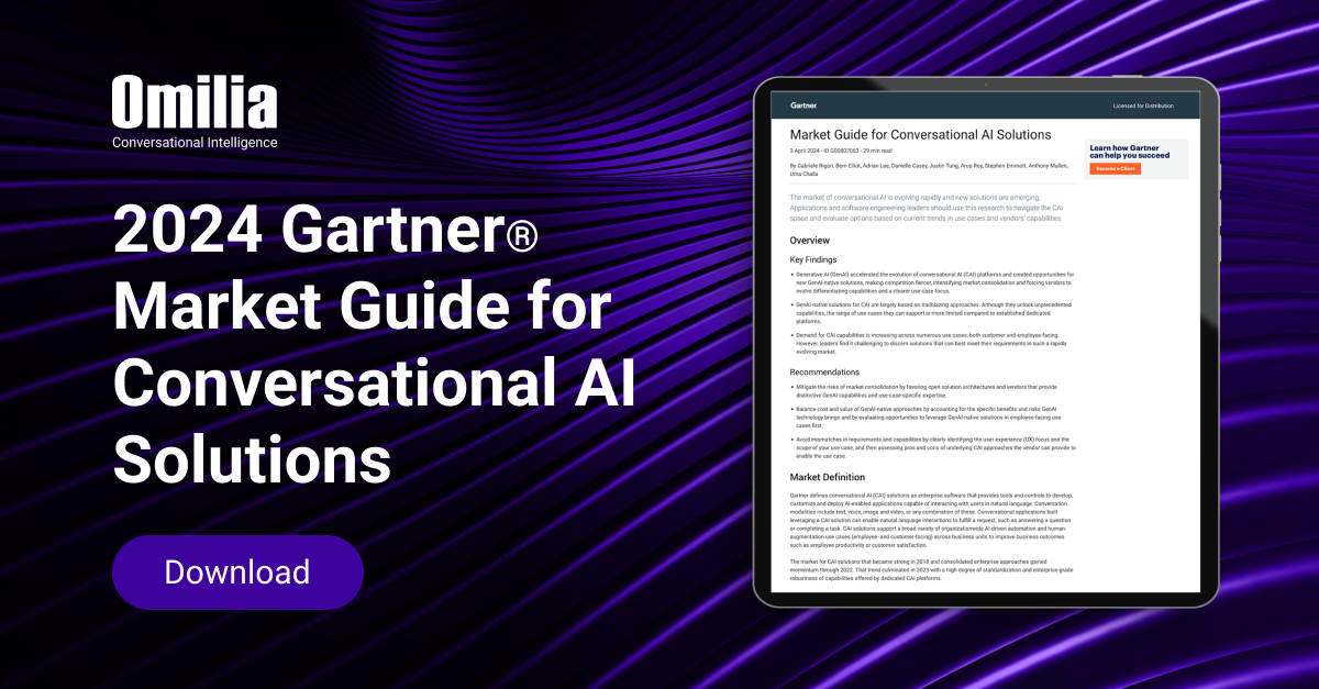 2024 Gartner® Market Guide for Conversational AI Solutions